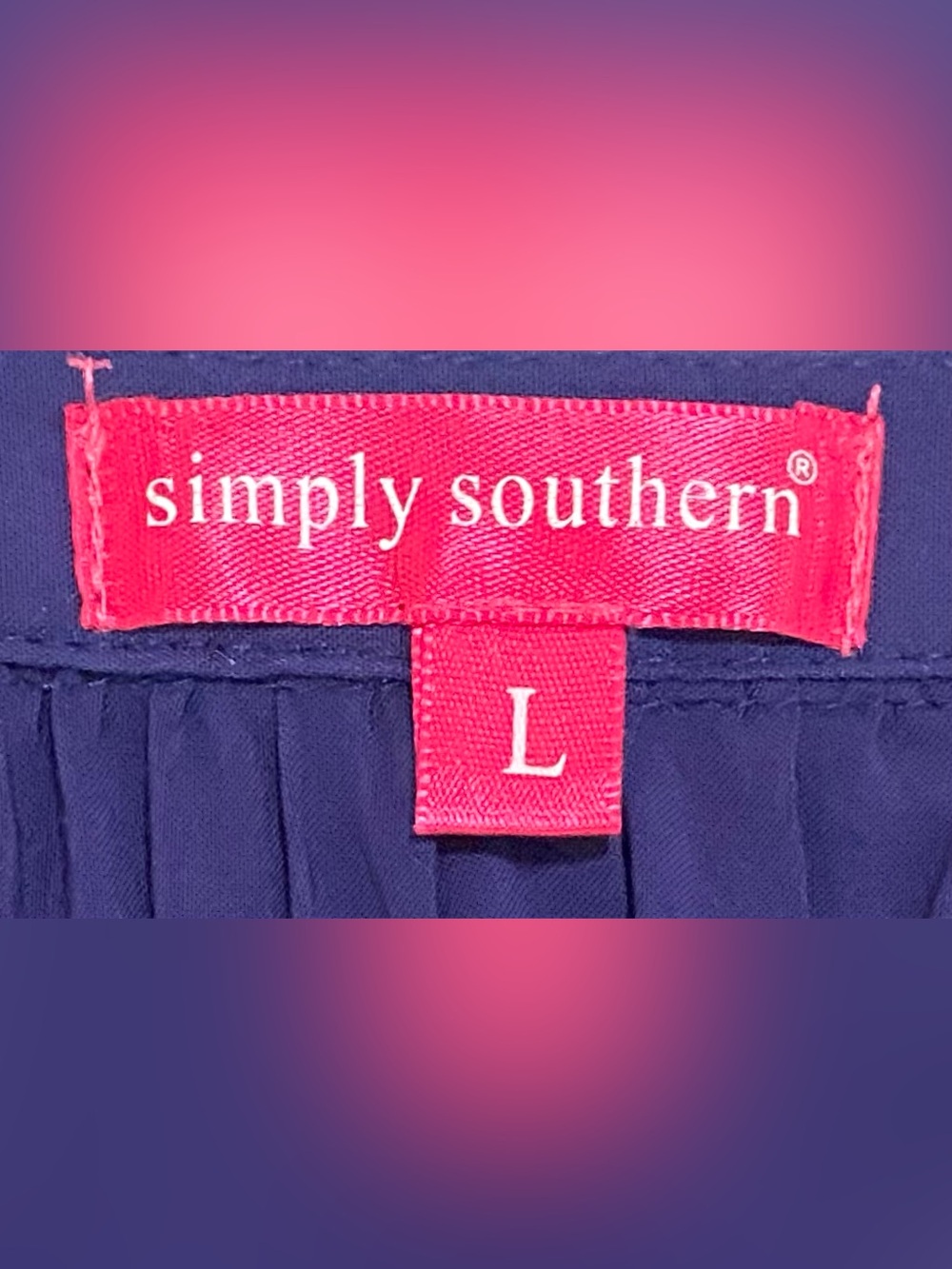 Simply Southern Womens L Navy Blue Embroidered Elephant Dress Coastal Preppy - Picture 11 of 13